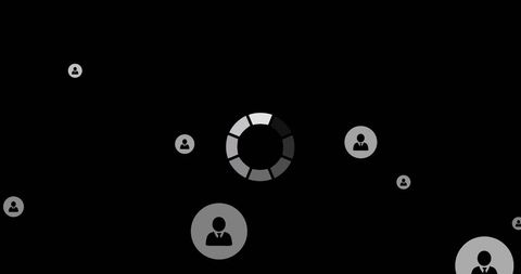 Abstract Interface with Loading Icons and User Avatars - Download Free Stock Images Pikwizard.com