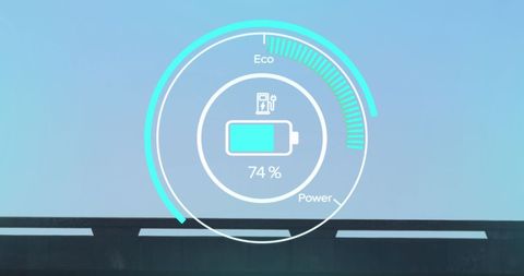 Futuristic Automotive Dashboard Display Interface