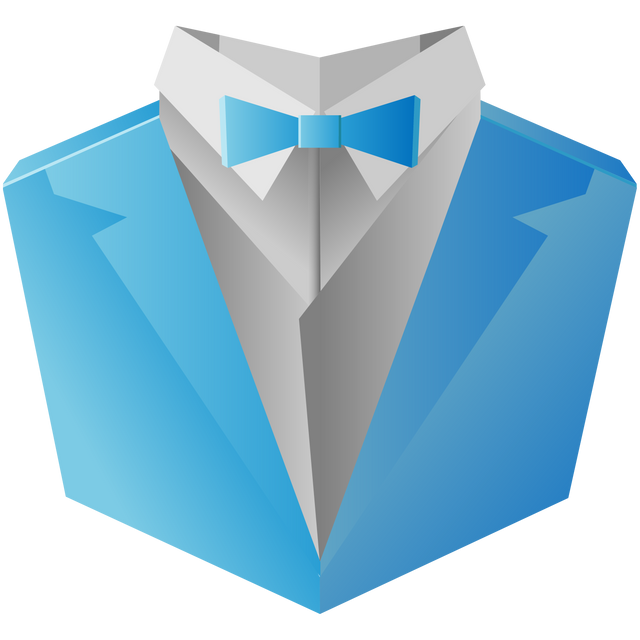 Transparent Blue Suit and Bow Tie Digital Illustration Isolated - Download Free Stock Videos Pikwizard.com