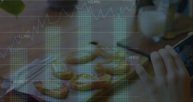 Data Analytics Overlaid on Pastry Baking Activity - Download Free Stock Images Pikwizard.com