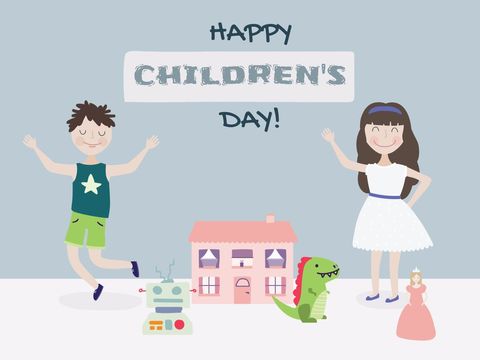Children's Day Celebration with Happy Kids and Toys - Download Free Stock Templates Pikwizard.com