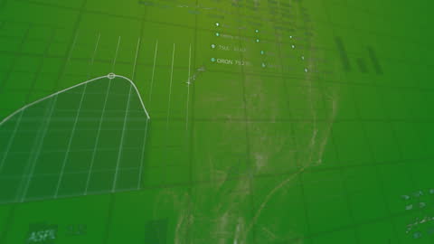 Animated Financial Data and Global Connections Concept