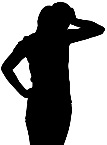 Silhouette of Woman Holding Head Expressing Emotion - Download Free Stock Videos Pikwizard.com