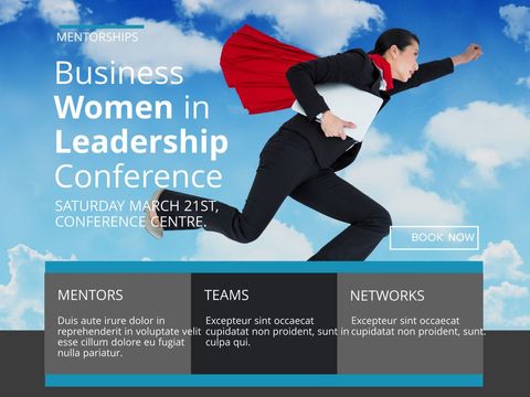 empowered businesswoman leaping for leadership conference promotion - Download Free Stock Templates Pikwizard.com