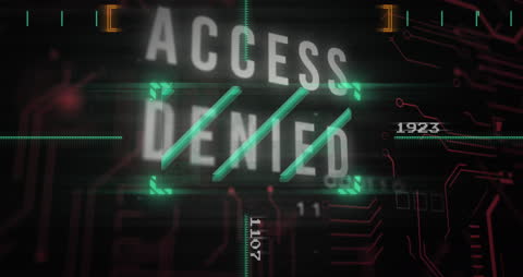 Digital Error Graphic with Access Denied Warning