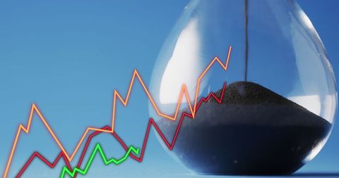 Financial Growth Illustration with Hourglass