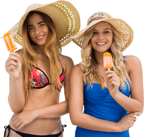 happy women enjoying ice cream on sunny day transparent background - Download Free Stock Videos Pikwizard.com