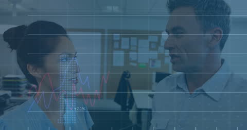 Diverse Business People Analyzing Financial Data Compilation