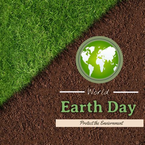 earth day awareness concept featuring green globe - Download Free Stock Templates Pikwizard.com