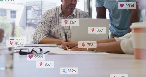 Team Collaboration with Social Media Engagement Overlay