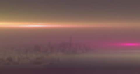 Futuristic Light Trails Over Abstract Cityscape