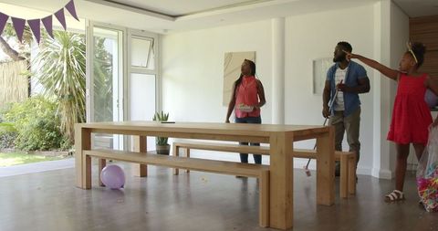 Family Cleaning Party After Celebrations