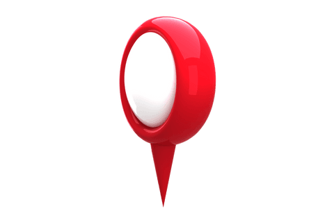 red navigation pointer with transparent background highlighting location - Download Free Stock Videos Pikwizard.com