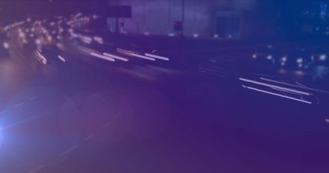 Digital Lights on Fast-paced Highway at Night - Download Free Stock Images Pikwizard.com