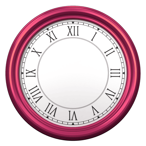 transparent wall clock without hands pink frame - Download Free Stock Videos Pikwizard.com