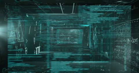Abstract Digital Matrix of Data Streams and Interfaces - Download Free Stock Images Pikwizard.com