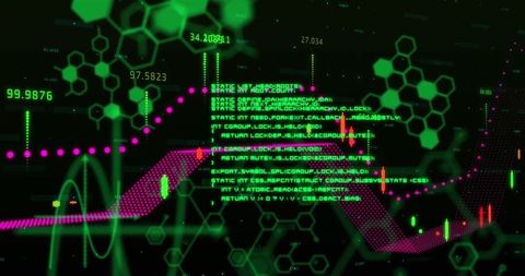 Innovative Fusion of Science and Finance with Digital Data Visualization - Download Free Stock Images Pikwizard.com
