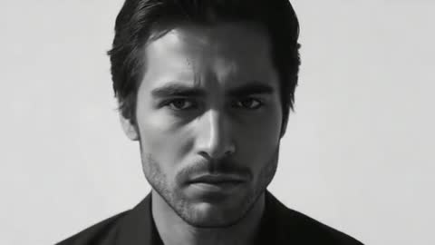 Intense Stare Professional Studio Portrait of Model