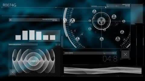 Digital Interface with Data Visualization and Network Connections