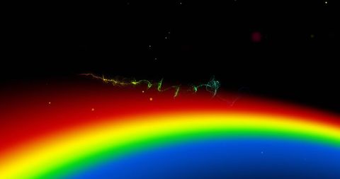 Vibrant Rainbow and Light Trail on Dark Background - Download Free Stock Images Pikwizard.com
