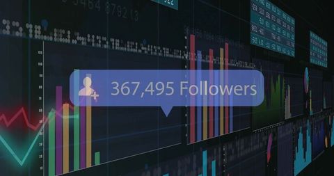 Social Media Growth Tracking Metrics on Digital Dashboard