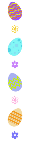 Colorful Easter Eggs with Flower Accents on Transparent Canvas - Download Free Stock Videos Pikwizard.com