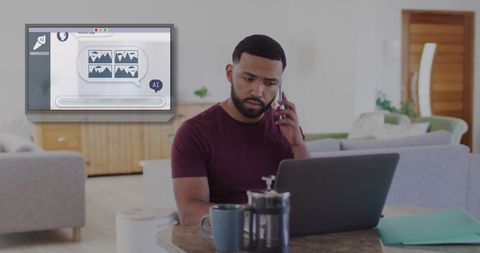 Professional animated discussing ai interfaces at home