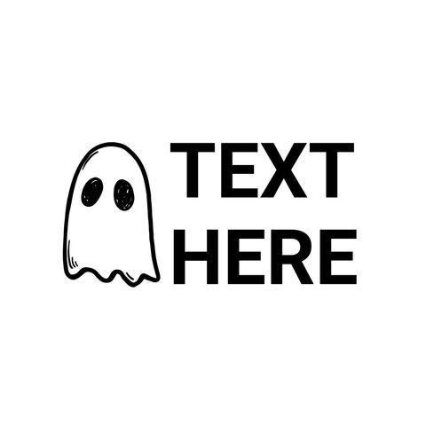 Cute Ghost Illustration with Text Space for Halloween - Download Free Stock Templates Pikwizard.com
