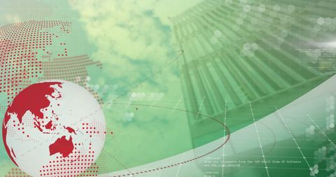 Digital Network Visualization on Global Business Interface - Download Free Stock Images Pikwizard.com