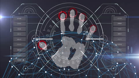 Futuristic Biometric Scanning Technology Digital Interface