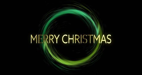 merry christmas text with glowing circular lights design - Download Free Stock Images Pikwizard.com