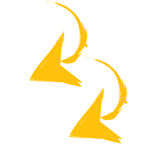 yellow curved arrows graphic on transparent layer - Download Free Stock Videos Pikwizard.com