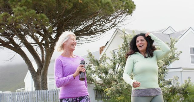 Senior Women Enjoying Outdoor Walk - Download Free Stock Images Pikwizard.com