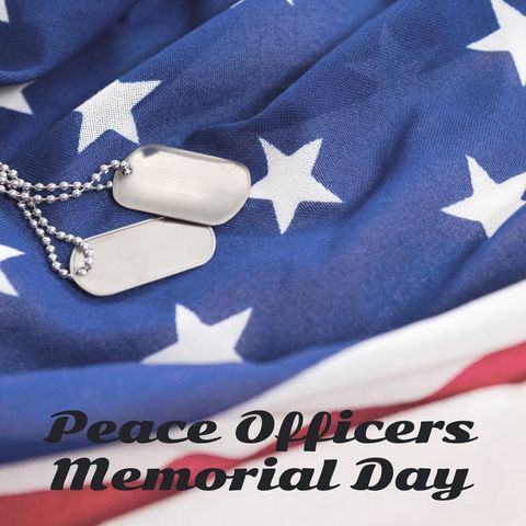peace officers memorial day concept with dog tags on flag - Download Free Stock Templates Pikwizard.com