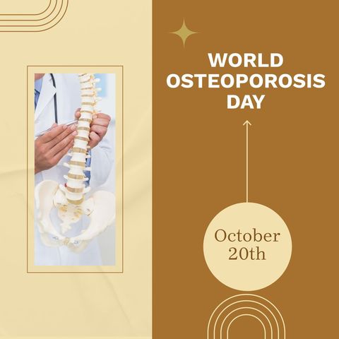 world osteoporosis day concept with doctor examining skeleton - Download Free Stock Templates Pikwizard.com