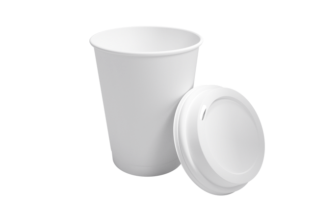 Empty White Takeaway Hot Beverage Cup with Lid on Transparent Background - Download Free Stock Videos Pikwizard.com