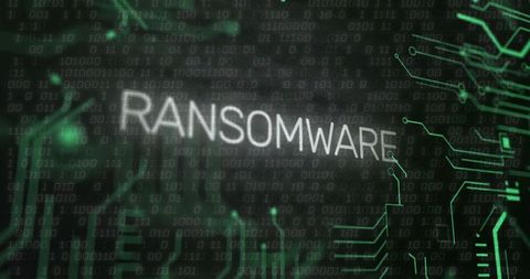 Ransomware Cyber Threat Over Binary Digital Background - Download Free Stock Images Pikwizard.com