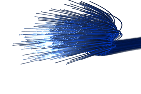 blue fiber optic cables transmitting light signals on transparent background - Download Free Stock Videos Pikwizard.com