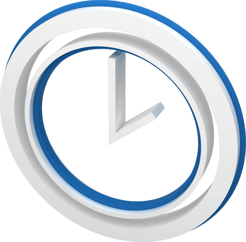 transparent minimalist blue white clock icon illustrating time - Download Free Stock Videos Pikwizard.com