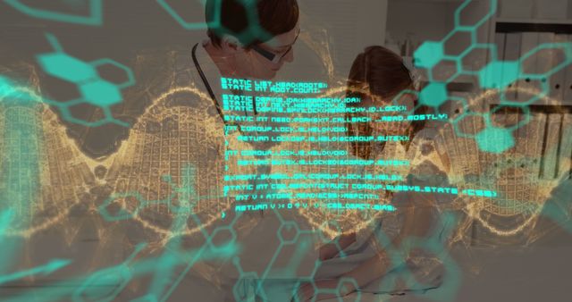 Doctors Analyzing Data on Holographic Display Technology - Download Free Stock Images Pikwizard.com