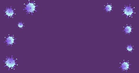 Virus Icons Over Purple Background for Medical Illustration