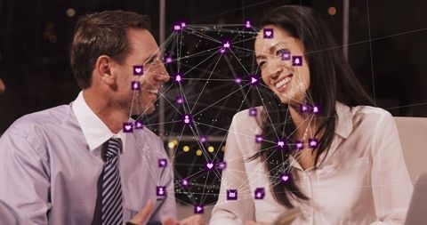 Business Professionals Exploring Digital Connectivity