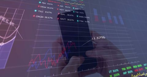 Analyzing Stock Market Trends with Smartphone Technology - Download Free Stock Images Pikwizard.com
