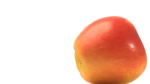 Close-Up of Red Apple on White Background
