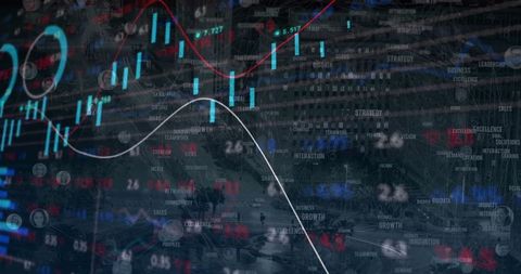 Financial Data Visualization with Urban Background