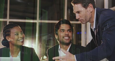 Diverse Team Collaborating on Digital Financial Strategy