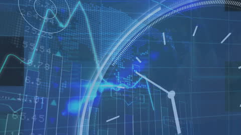 Futuristic Digital DNA Data in Abstract Blue Space