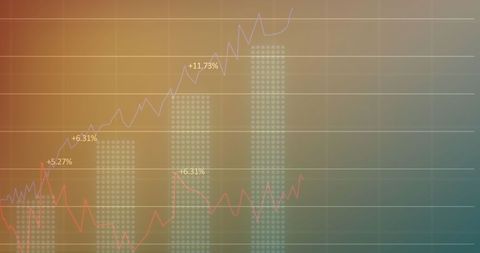 Digital Visualization Financial Data Growth Progressive Graph - Download Free Stock Images Pikwizard.com