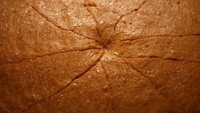 Golden Honey-Glazed Semolina Cake Sliced Into Wedges Closeup Macro Dessert