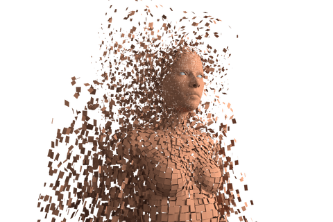 transparent digital decay of human figure - Download Free Stock Videos Pikwizard.com